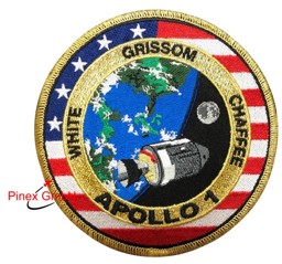 Bild von Apollo 1 NASA Abzeichen Patch White Grissom Chaffee, Large